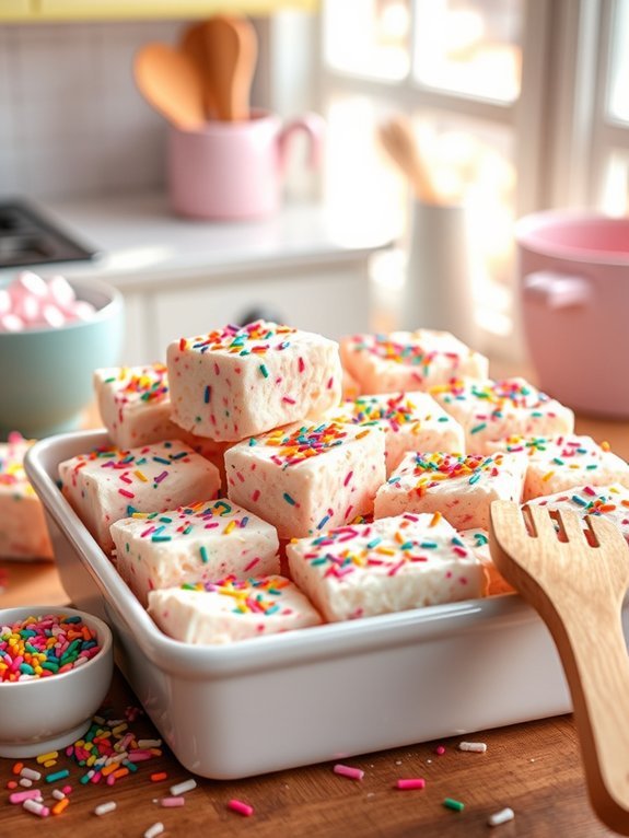 colorful marshmallow rice treats