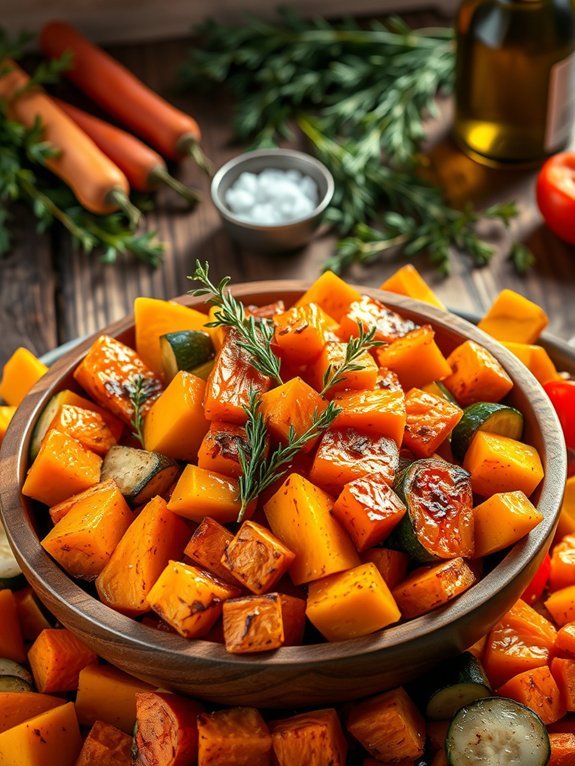 10 Simple Low-FODMAP Recipes to Support Digestive Health 5 colorful roasted vegetable variety