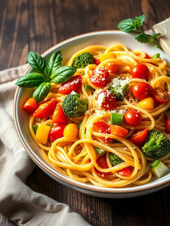 10 Budget-Friendly and Simple Pasta Recipes You Can Make Easily 5 colorful vegetable pasta dish