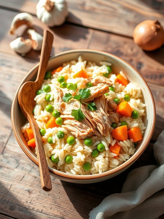 comforting chicken and rice
