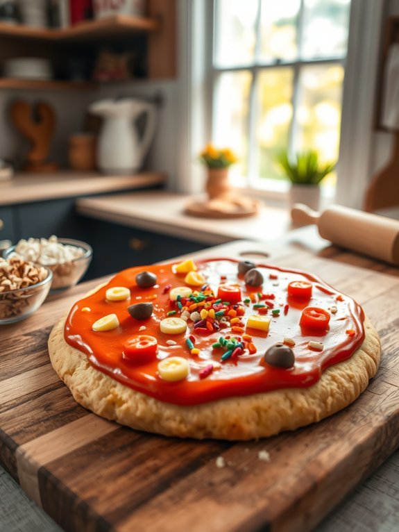 cookies shaped like pizza