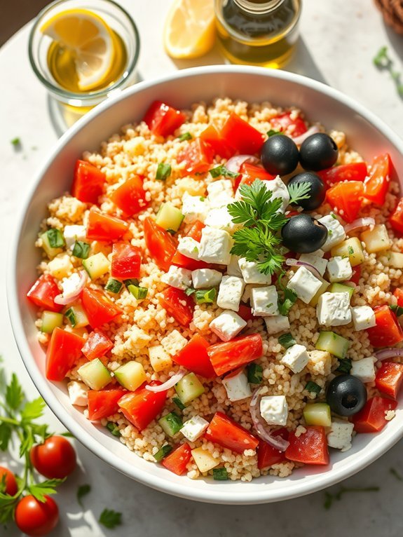couscous salad with mediterranean flavors