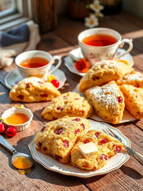 cranberry orange flavored scones