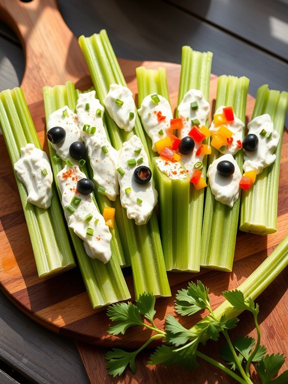 cream cheese filled celery