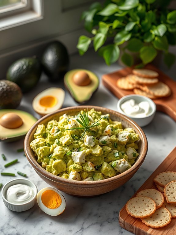 creamy avocado egg mixture