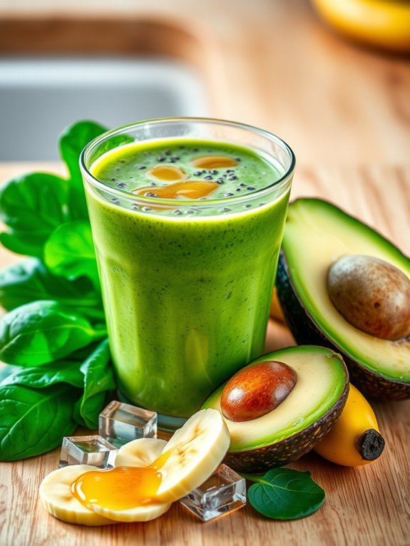 creamy avocado spinach blend