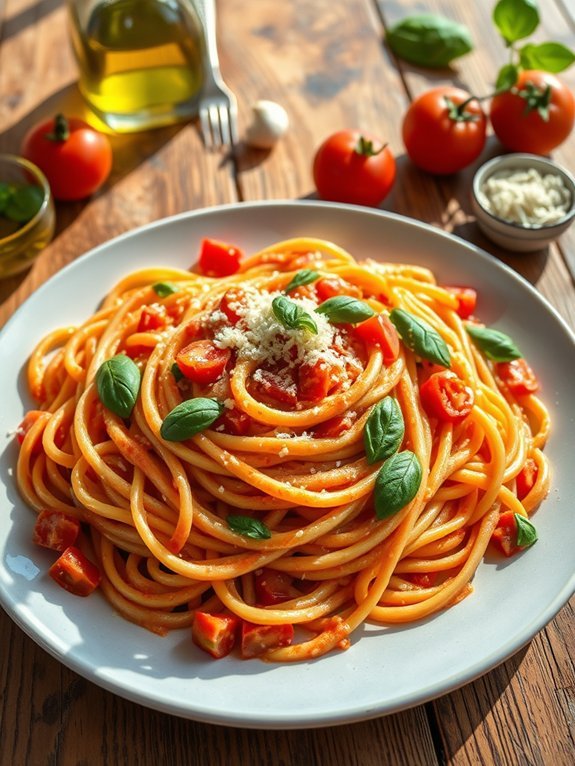 10 Budget-Friendly and Simple Pasta Recipes You Can Make Easily 3 creamy basil infused tomato pasta