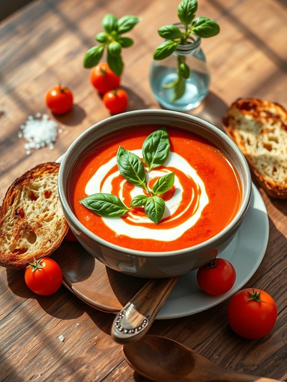 12 Nutritious and Filling Soup Recipes for Healthy Eating 3 creamy basil infused tomato soup