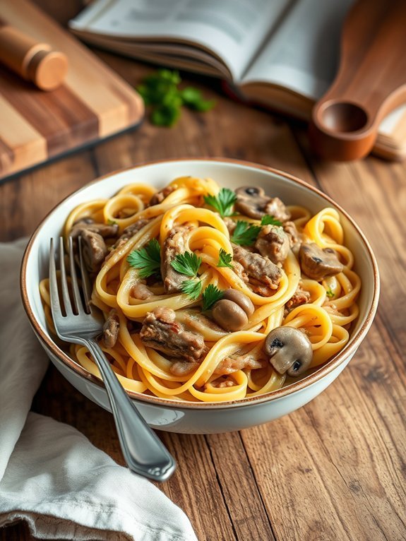 20 Delicious Pasta Recipes to Savor Tonight 14 creamy beef pasta dish