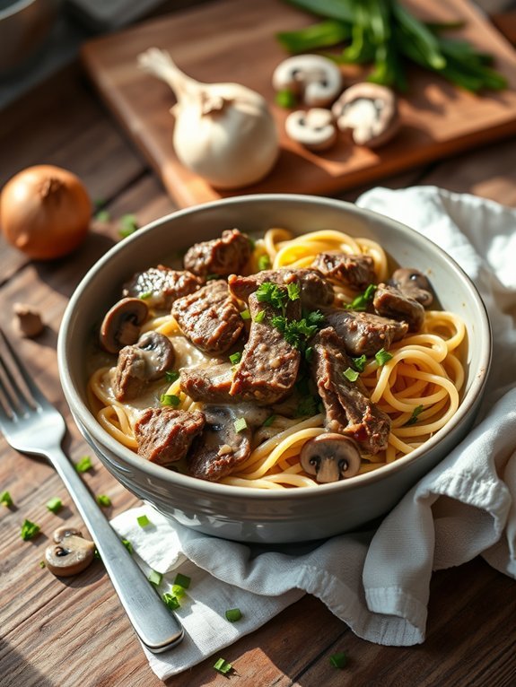 12 Easy One-Pot Recipes for Quick Meals 6 creamy beef pasta dish