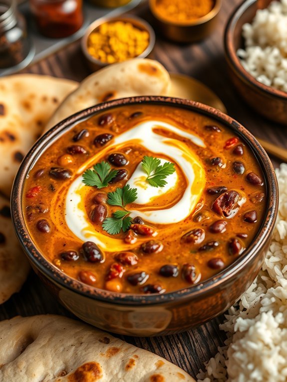 creamy black lentil dish