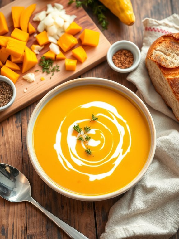 12 Comforting Soup Recipes to Warm You on Cold Days 9 creamy butternut squash delight