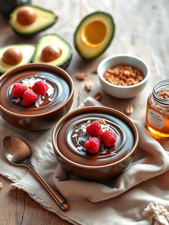creamy chocolate avocado dessert
