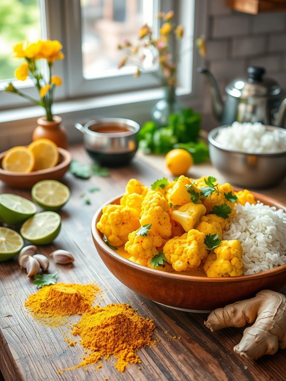 10 Delicious Vegetarian Slow Cooker Recipes for Easy Meal Prep 11 creamy coconut cauliflower curry