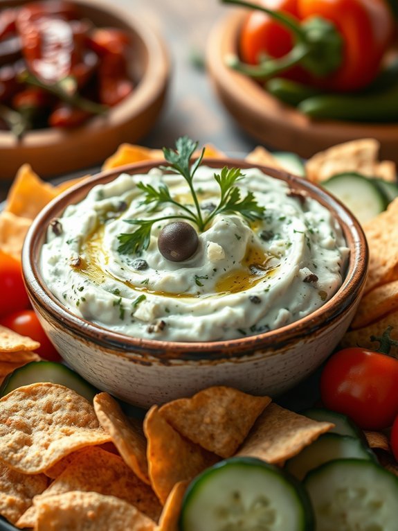 15 Easy and Quick Dip Recipes for Any Occasion 12 creamy feta olive dip