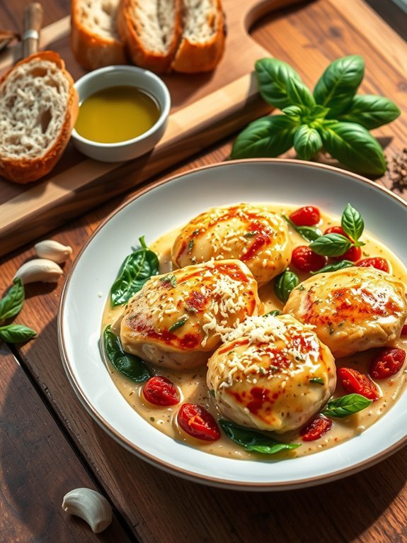 creamy garlic chicken recipe
