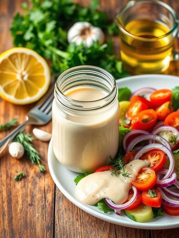 creamy mediterranean tahini dressing