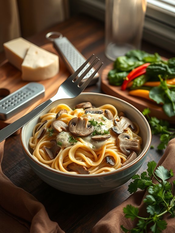 15 Exciting Instant Noodle Recipes to Elevate Your Meals 3 creamy mushroom pasta dish