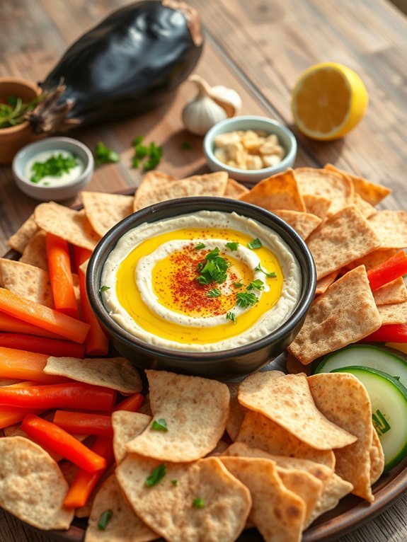 10 Simple and Healthy Homemade Dips for Every Occasion 7 creamy roasted eggplant dip