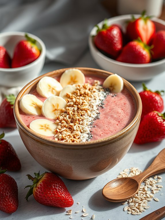 15 Delicious Smoothie Bowl Recipes for a Healthy Boost 9 creamy strawberry oatmeal bowl