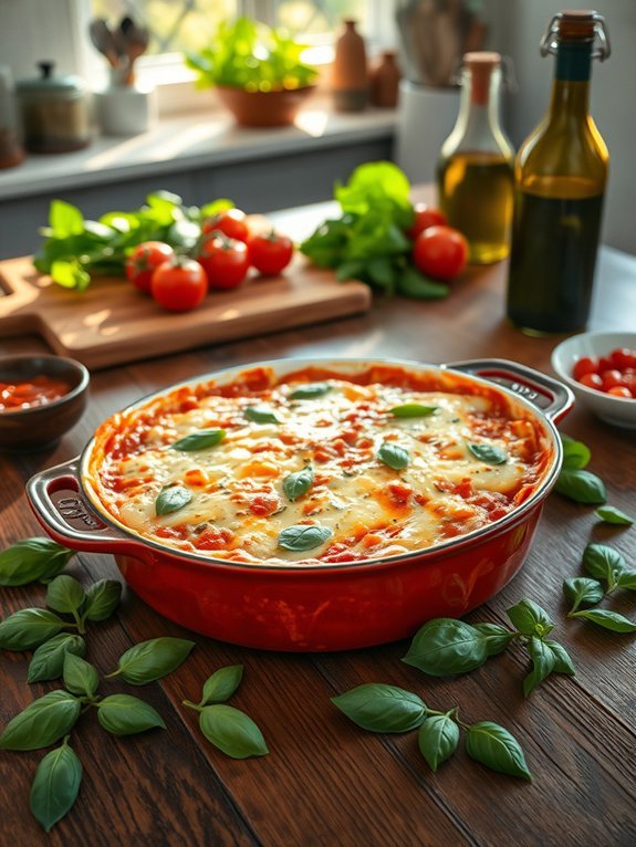 creamy tomato basil casserole