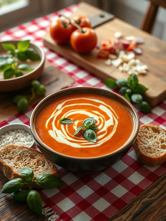 creamy tomato basil soup