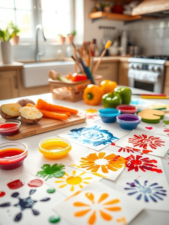 12 Fun and Creative Ways to Serve Vegetables to Kids 12 create custom vegetable prints