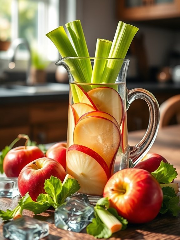 12 Refreshing DIY Flavored Water Recipes You Can Make at Home 9 crisp apple celery blend