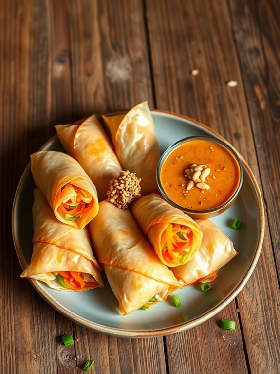 Top 10 Must-Try Air Fryer Snack Recipes for Delicious Treats 9 crispy air fried veggie rolls