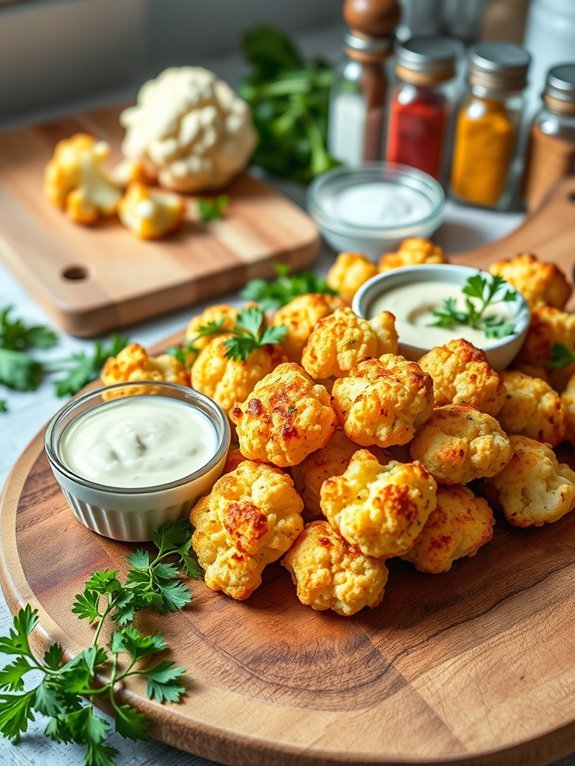 10 Delicious Low-Carb Snack Recipes for Healthy Living 2 crispy baked cauliflower snacks