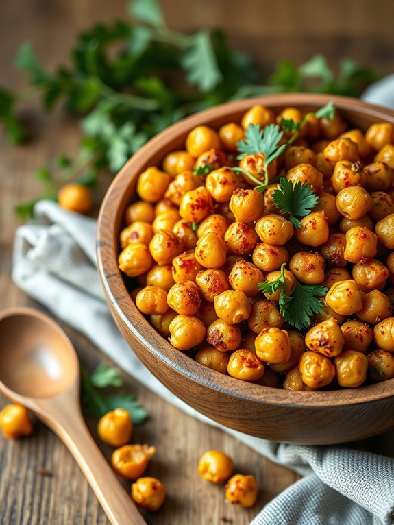 crispy flavorful chickpea snack