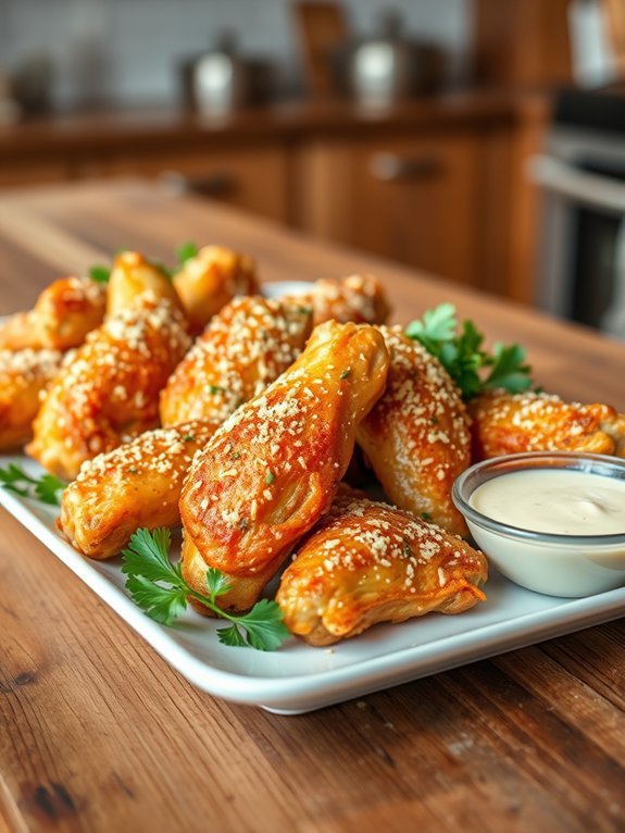 Top 15 Delicious Air Fryer Chicken Recipes You Need to Try 2 crispy garlic parmesan wings