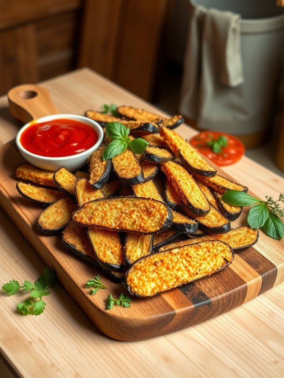 crispy healthy eggplant fries