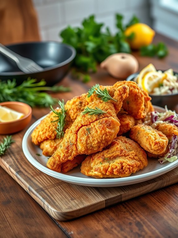 crispy herb infused chicken