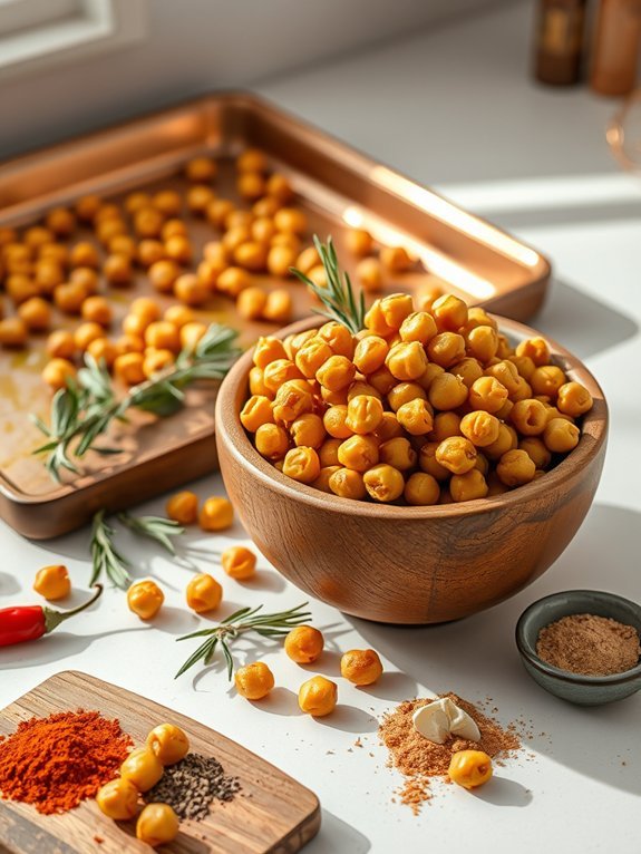 crispy roasted chickpea snack