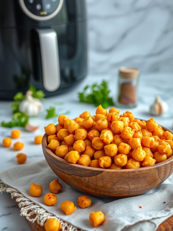 15 Delicious Air Fryer Snack Ideas for Any Time of Day 2 crispy roasted chickpeas snack