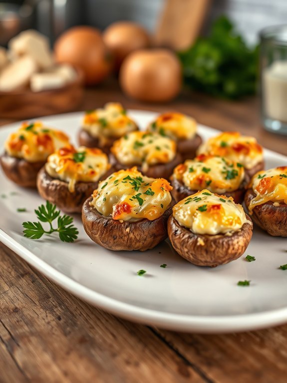 crispy stuffed mushrooms recipe