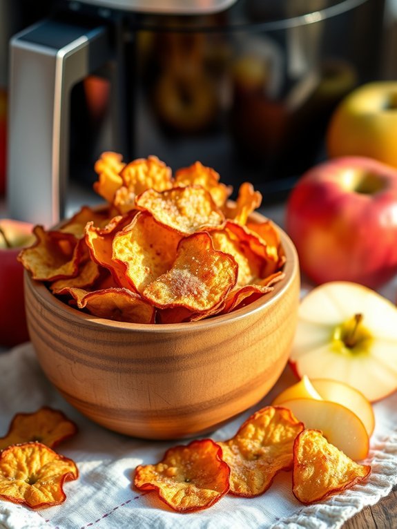 15 Delicious Air Fryer Snack Ideas for Any Time of Day 9 crispy sweet apple chips
