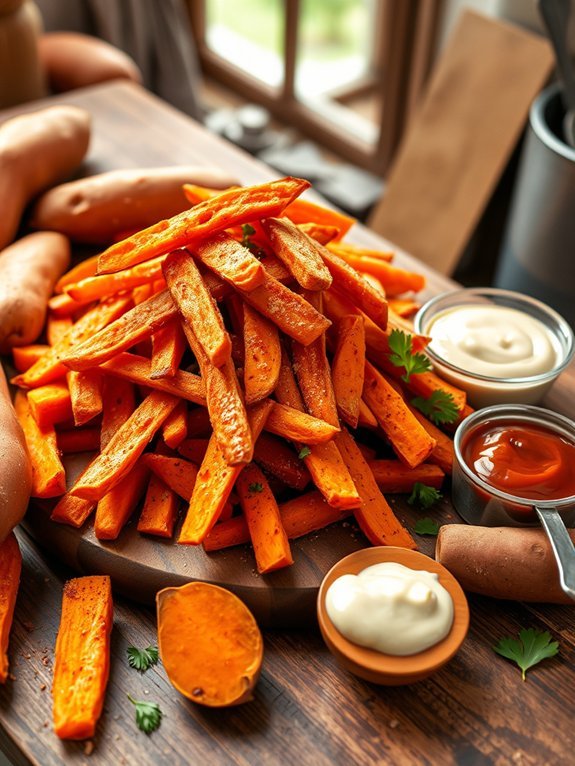 15 Delicious Air Fryer Snack Ideas for Any Time of Day 4 crispy sweet potato fries