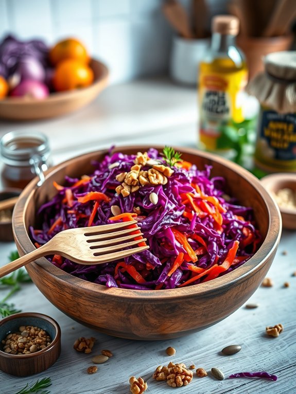 crispy tangy red cabbage
