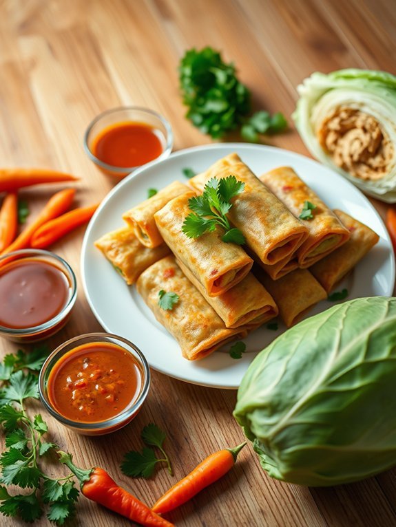 crispy vegetable spring rolls