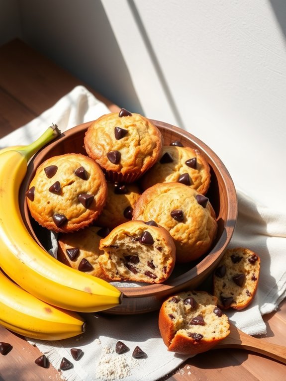 delicious banana chocolate muffins