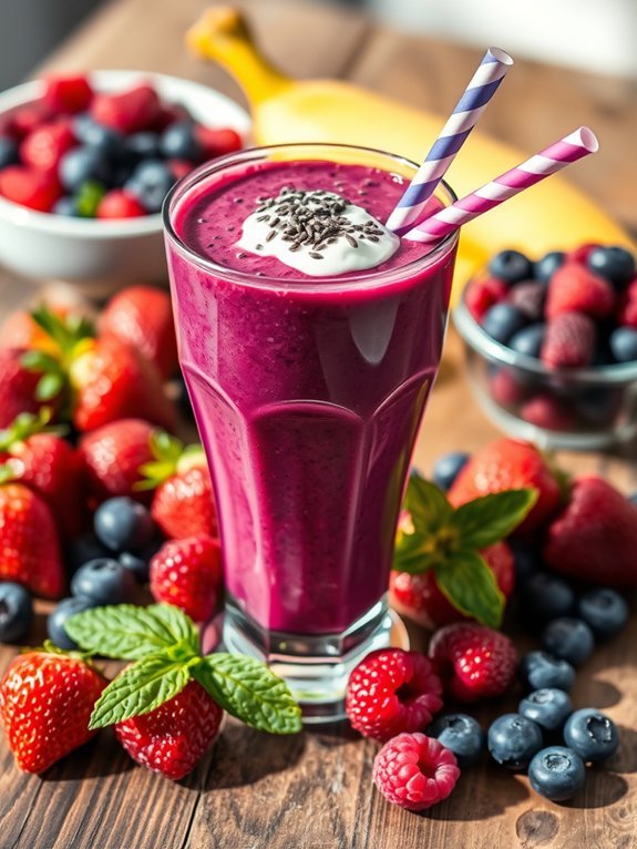 delicious berry flavored smoothie