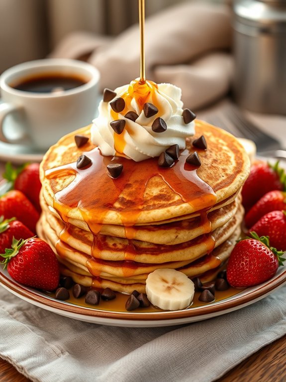 delicious chocolate chip pancakes