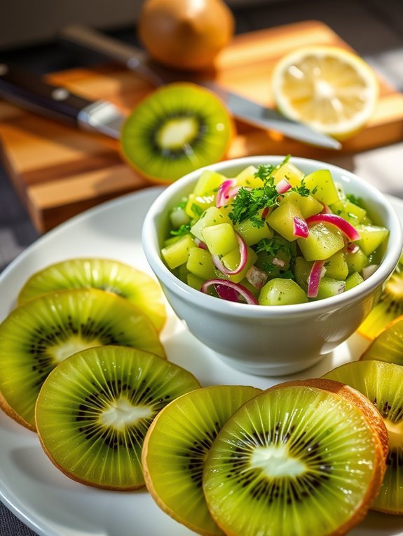 delicious green fruit kiwi