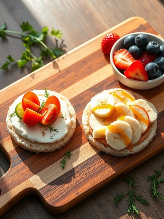 delicious rice cake sandwiches