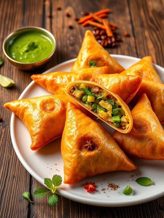 delicious savory pastry triangles