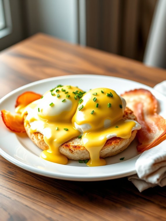eggs with hollandaise sauce