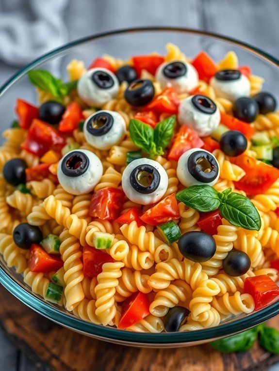 15 Spooky Halloween Treats for a Perfectly Spooky Celebration 9 eyeball themed pasta dish