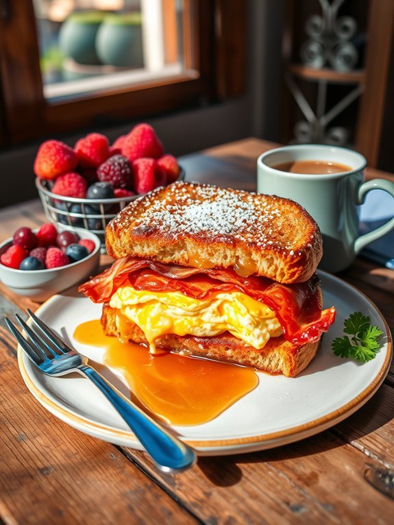 french toast breakfast sandwich